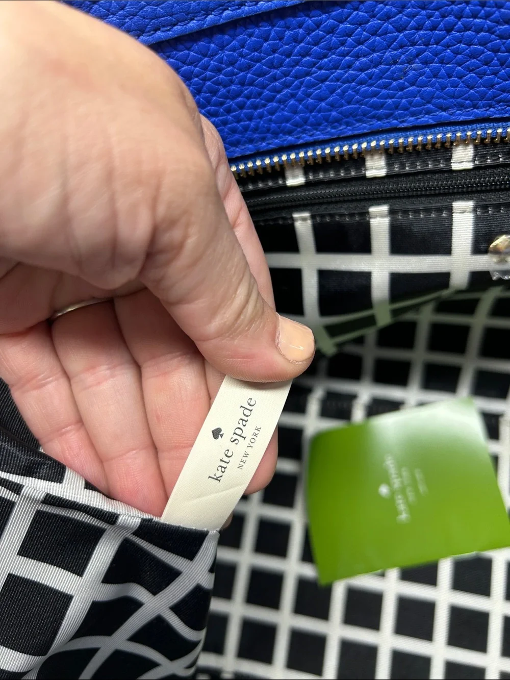 8826 NWOT kate spade cobalt blue pebbled leather tote 269938826